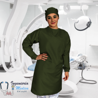 Bata Qx repelente a líquidos NBR 100% lavable Verde Militar